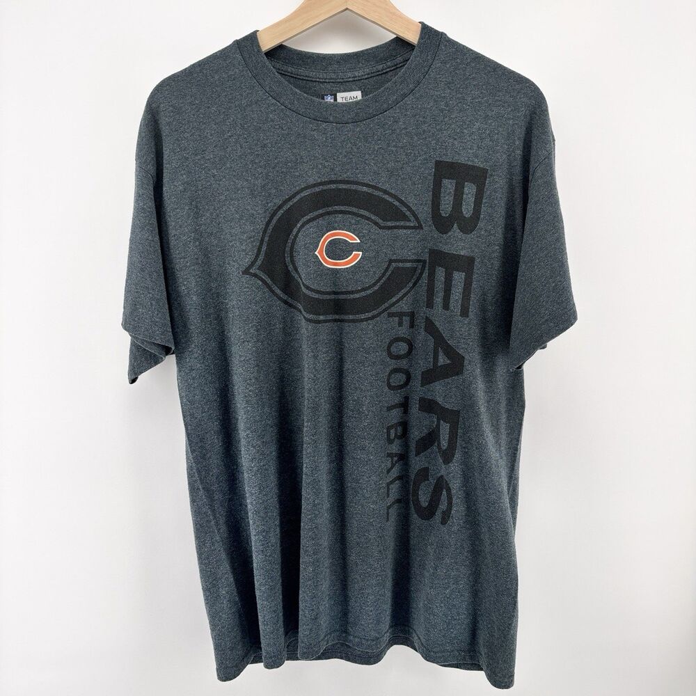 Chicago Bears NFL Team Apparel T-Shirt Men's L Gray Graphic Football